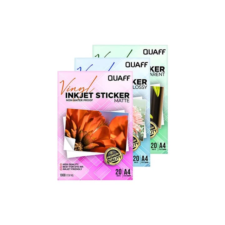 QUAFF Vinyl Inkjet Sticker a4