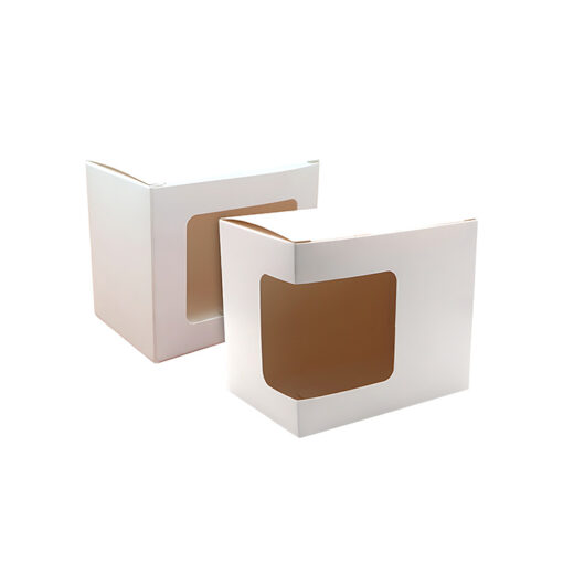 Cuyi High Quality Mug Box White with Side Window
