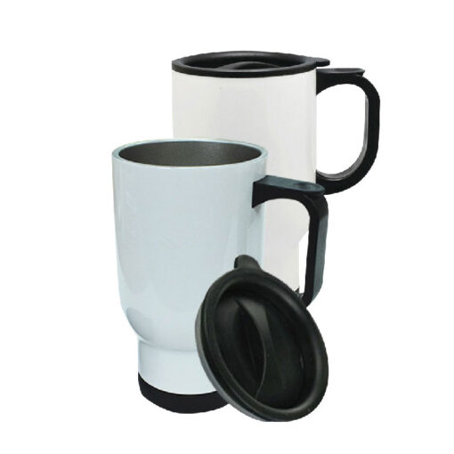 Quaff Coated Car Mug 450ml White