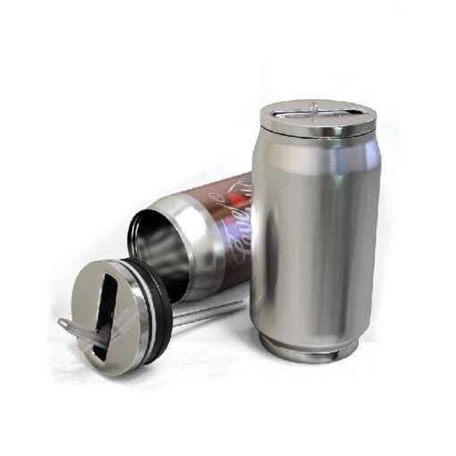 Quaff Coated Stainless Steel Coke Mug 280ml (Silver)