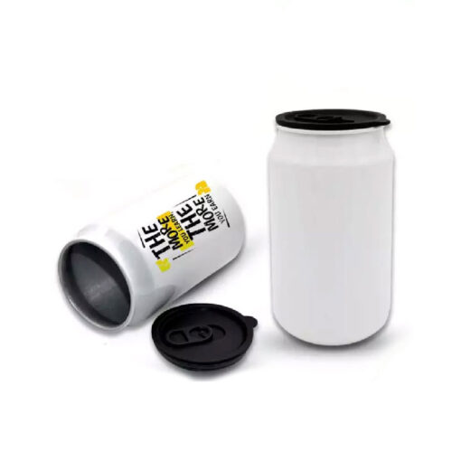 Quaff Coated Stainless Steel Coke Mug 280ml (White)