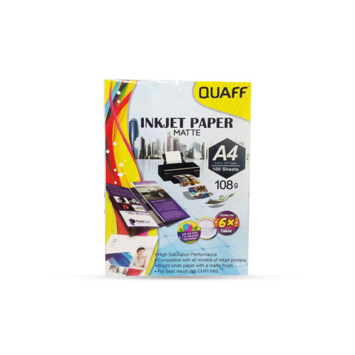 Quaff Inkjet Paper 108gsm A4 Matte